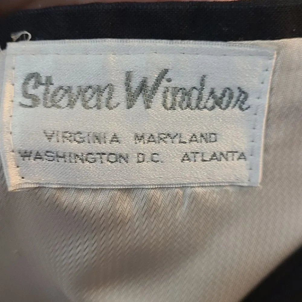 Black Wool Bill Robinson for Steven Windsor Men's Blazer Suit Jacket Sportcoat